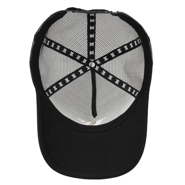 BLACK NYLON CAP BLACK LOGO