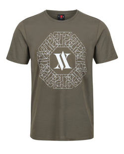 VV PATTERN T-Shirt Khaki